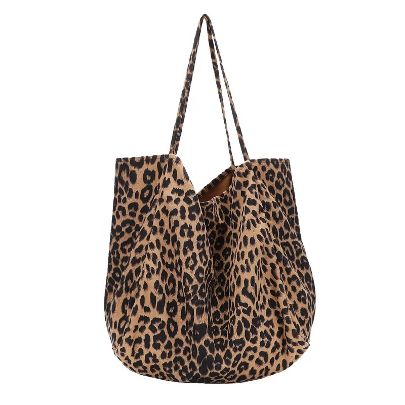 Oversize Leopard Large Capacity Tote Bag Panther Print Graphic Cloth Shoulder Shopper Bags