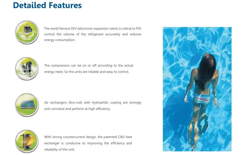 Inverter Pool Heater, R32, 11.2kw, Electric - detail 34