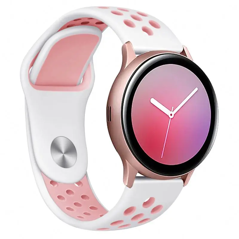 Correa Deportiva De Silicona Para Samsung Galaxy Watch Active 2,20,22mm,40,44,42  Y 41mm - Buy Banda De Silicona 20 Correa De 22mm Para Samsung Galaxy Ver  Activo 2,Banda De Reloj De Correa 20