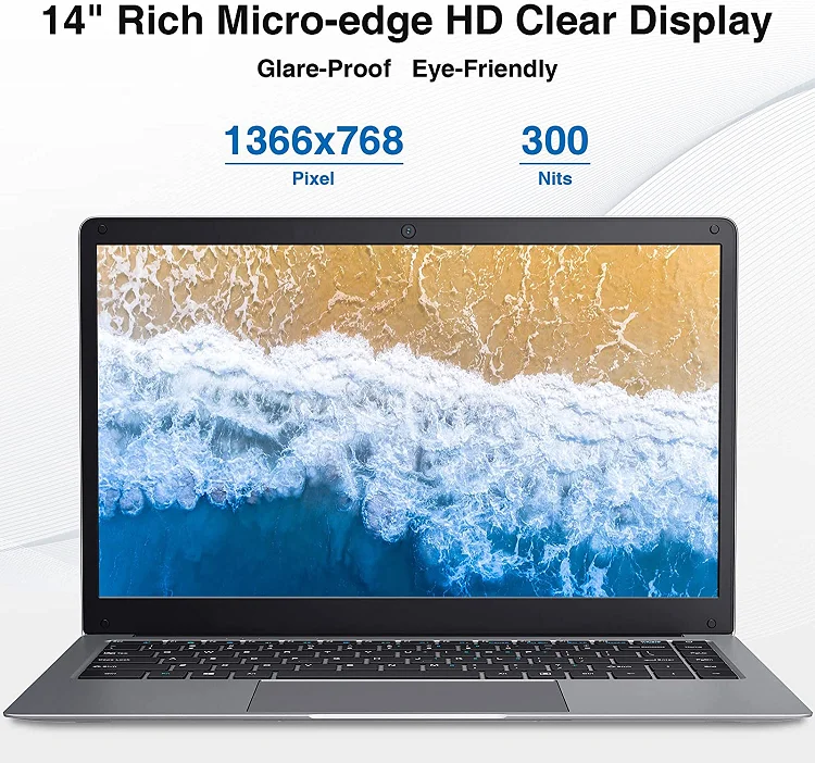 Portable 14-inch 6GB 192GB Solid State Drive Ultra-thin Laptop English Wireless Education Brand New Cheap Student 0