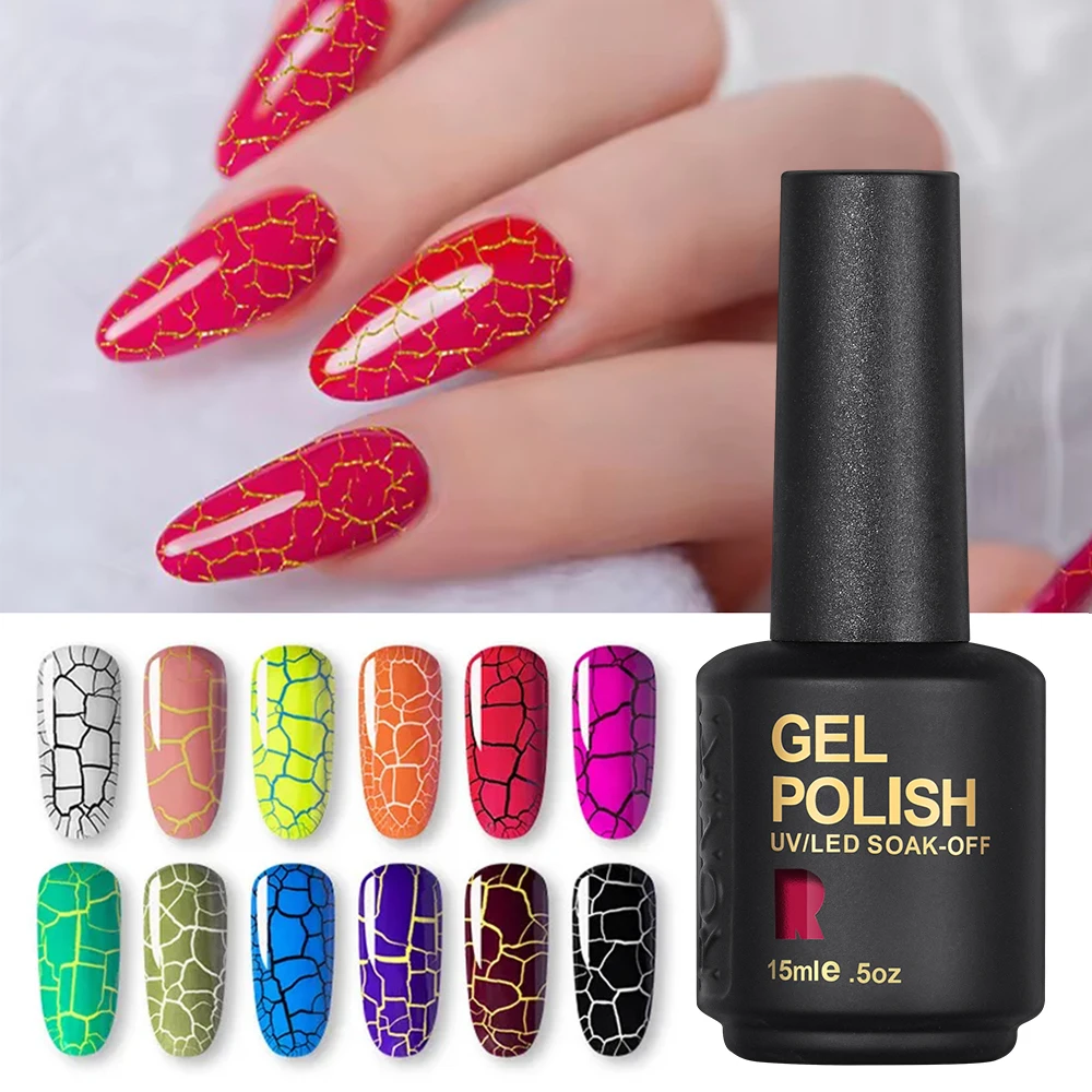 RONIKI OEM Nail Art Colors Crack Gel Nail Polish Private Label Custom Your Logo Colors Uv Gel