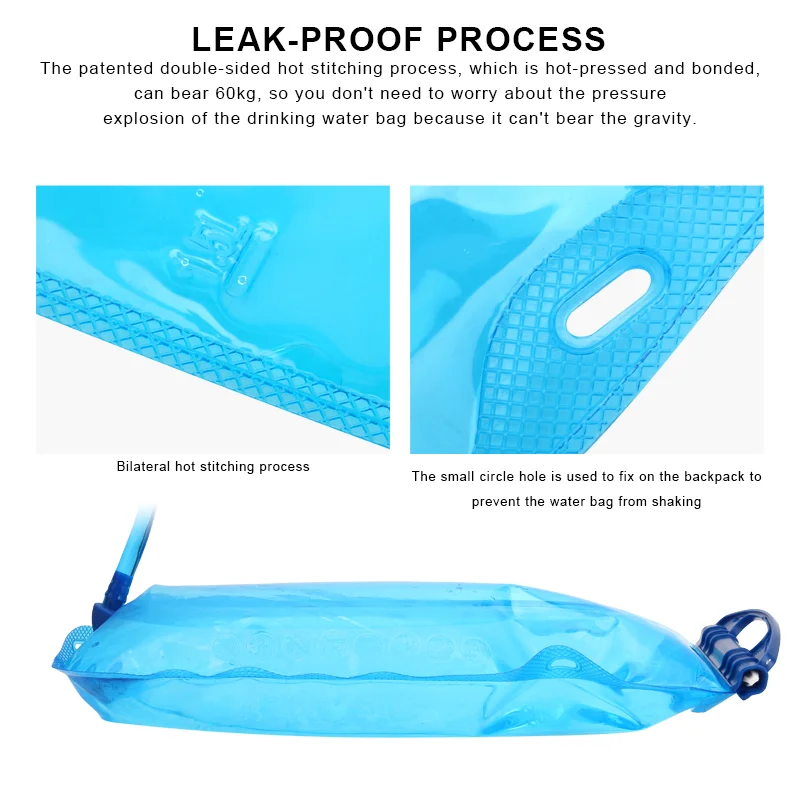 RIDERACE 2L Cycling Water Reservoir Water Bladder Hydration Container Pack BPA Free Running Climbing Hydration Vest Backpack