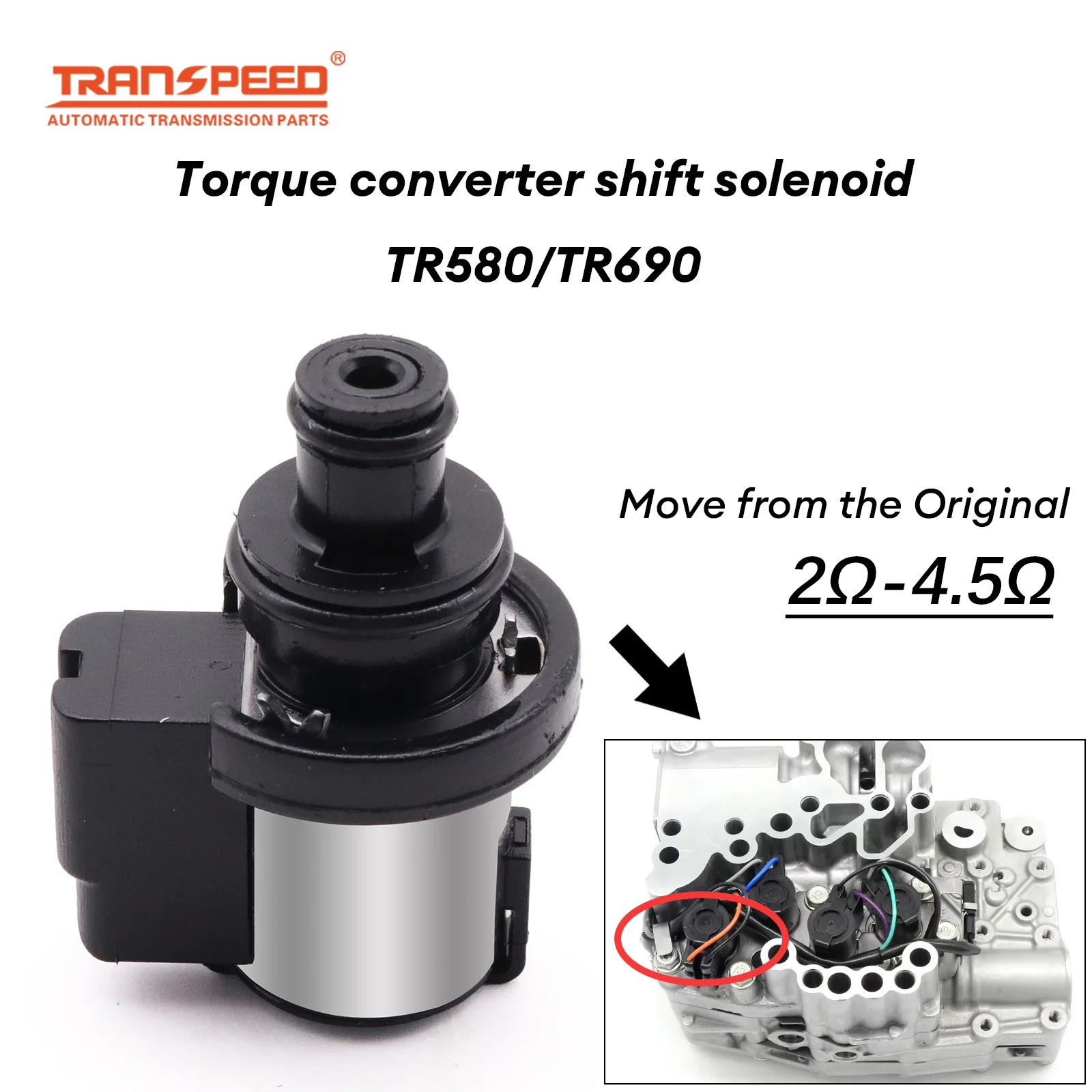 TR580/690 CVT Torque Converter Lock Up Solenoid 10-13.5 For