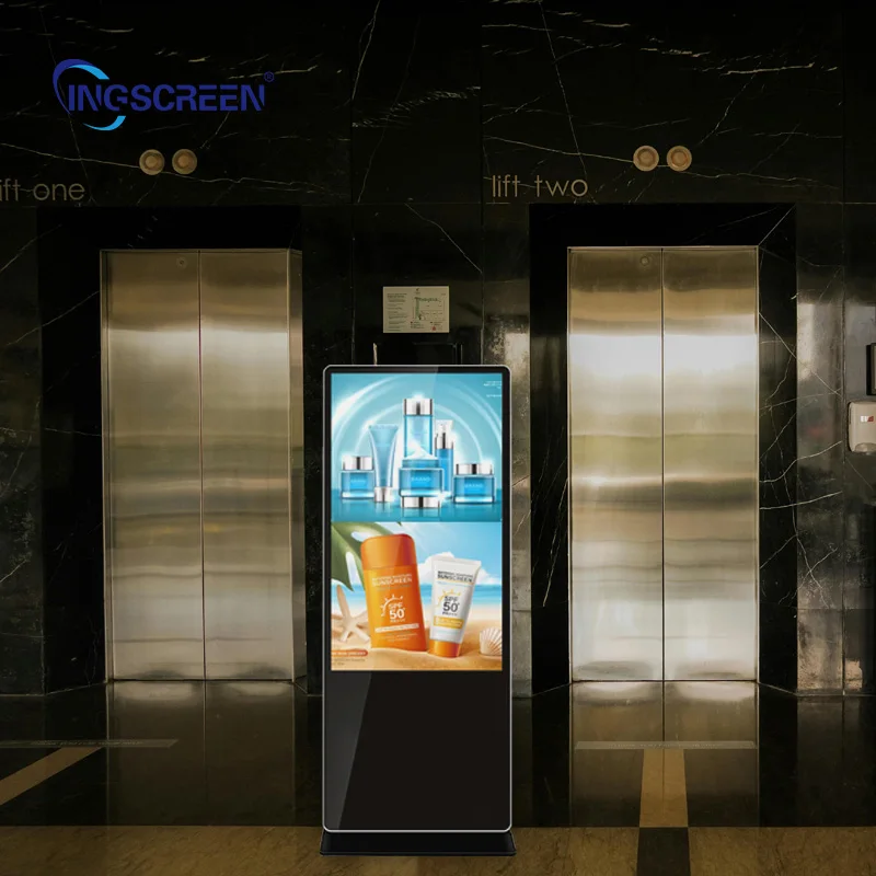INGSCREEN 4mm Pixel Pitch LCD Monitor Elevator Retail Store Shopping Mall Counter Display Digital Signage Advertising Screens