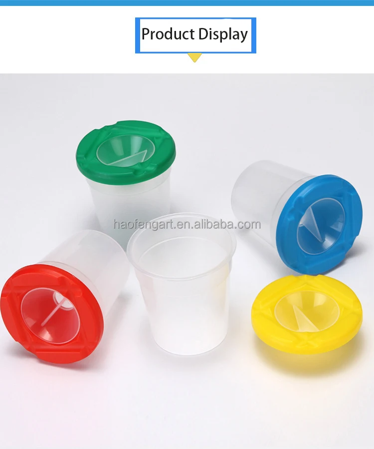 Spill Proof Paint Cups, No-Spill Paint Cups with Lids Kids