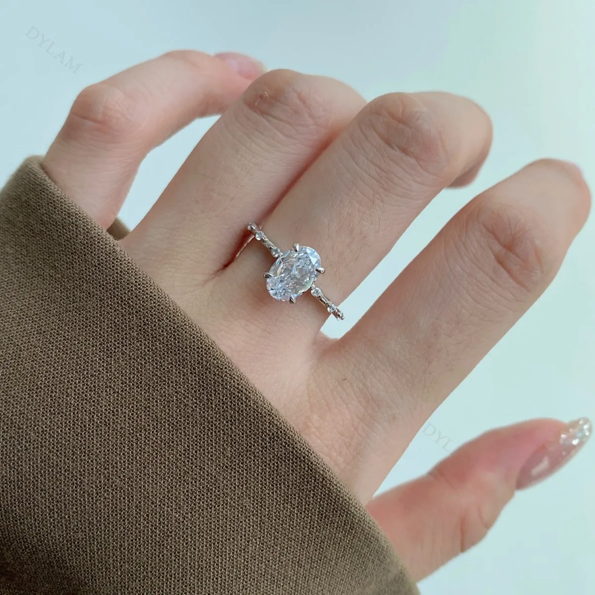 KAKODIY Luxury Large Square Cut Zirconia Ring Micropaved CZ 8A Cubic Zirconia 925 Women's Ring Silver Women's Ring Wedding Jewelry detail 3