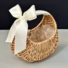 Basket+white ribbon