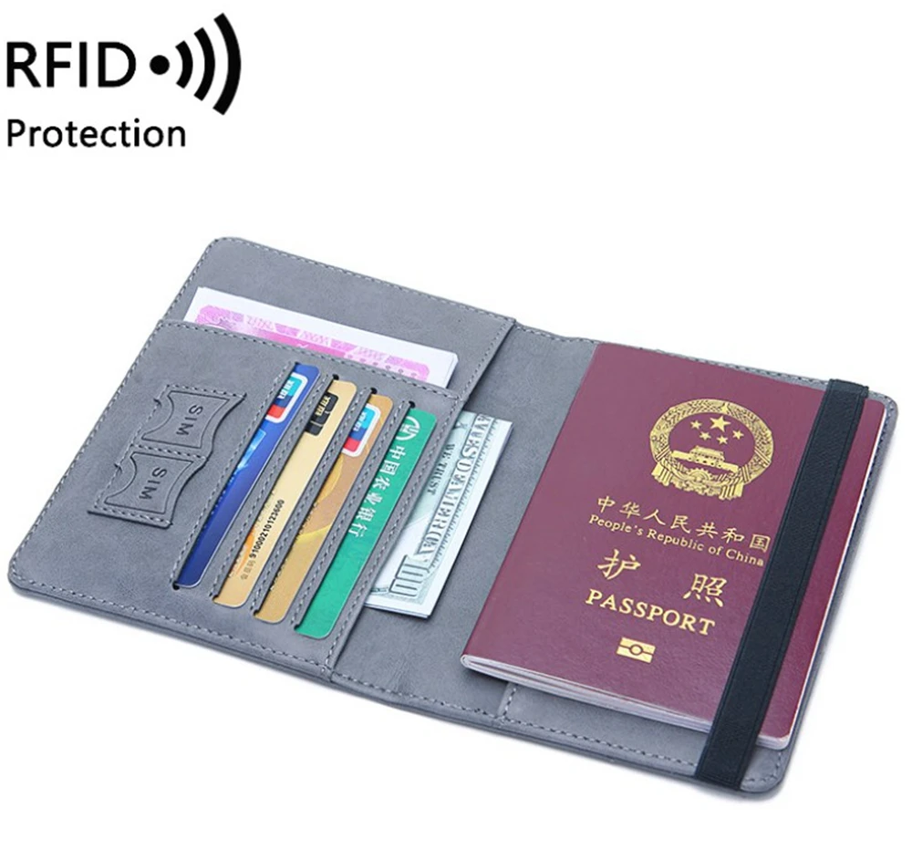 2 Custodie Per Passaporto Personalizzate, In Pelle PU, Per