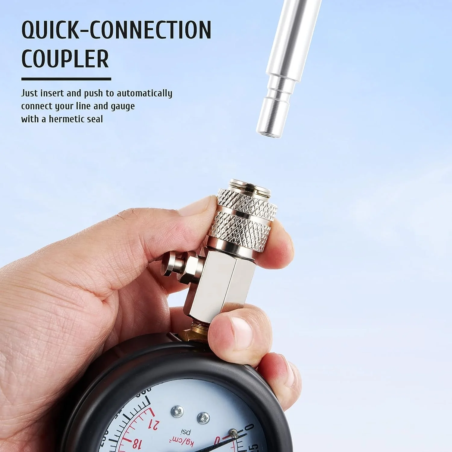 Car Auto Diagnostics Tool Fuel Injection Pressure Tester Gauge Fuel Pressure Injection Pump Kit