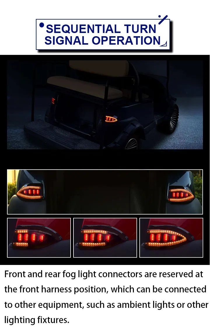 Garywingolf Cart Deluxe Led Headlight Taillight Light Kit For Club Car