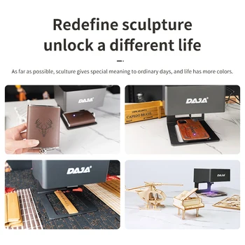 3W DAJA DJ6 Laser Engraver Diy Laser Engraving Machine Fast Mini Logo Mark  Printer Cutter Woodworking Wood Plastic for iPhone