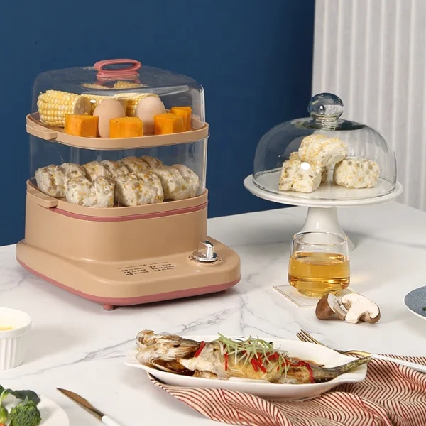 2022 KYZ-A0608 6L Capacity Steam Cooker Electric Kitchen Food Steamer With Digital Timer LCD Display