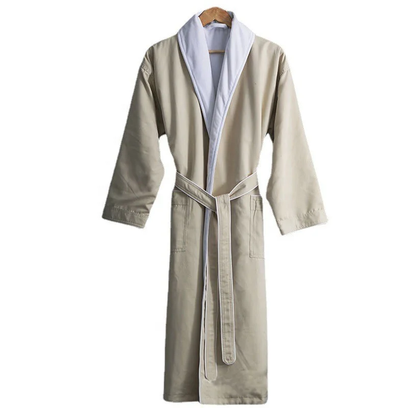 Men's Homewear Couple Nightgown Pajamas Bathrobe Cotton Women's Solid Color Casual House Robe Kimono Designer Vintage Sleepwear