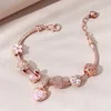 5#ycb337 rose gold swan