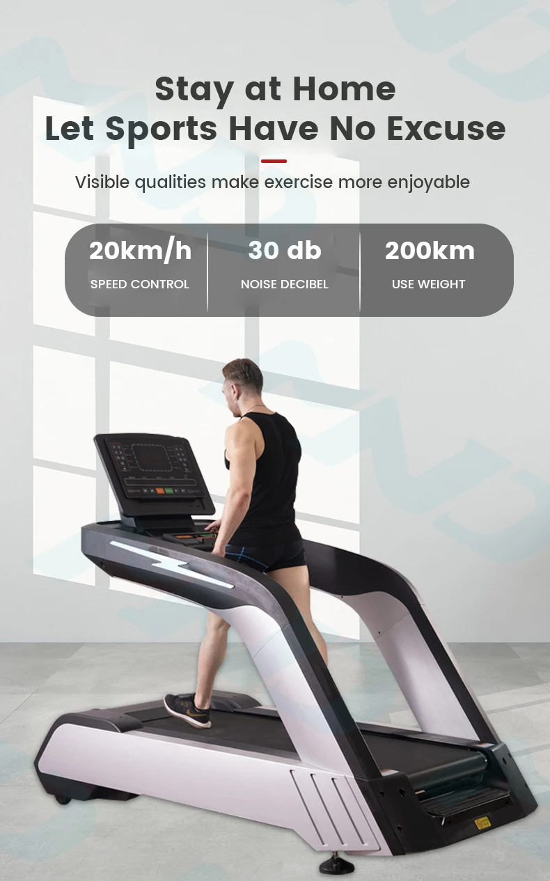 Aerobic Fat Burning Speed Adjustable Gym Cardio Equipment LCD Screen Commercial Treadmill