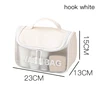 White Large Cosmetic Bag with Hook
