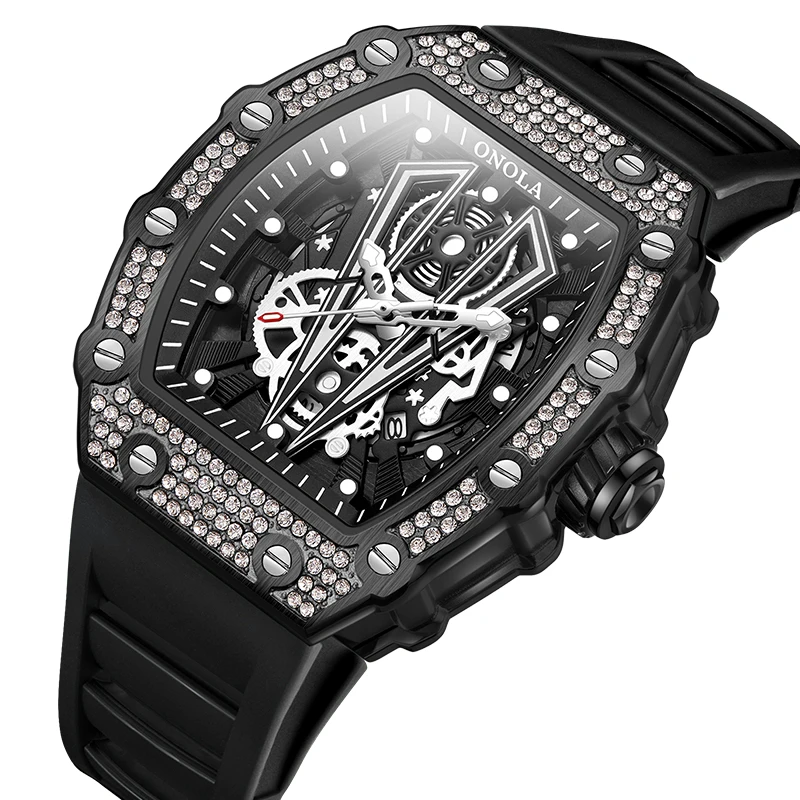 ONOLA新しい3826D高級ファッションクォーツ時計メンズ