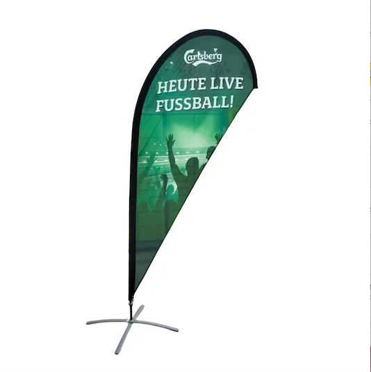 Custom Teardrop Feather Flags Banner With Flagpole For Sale Promotional Advertising Custom Print