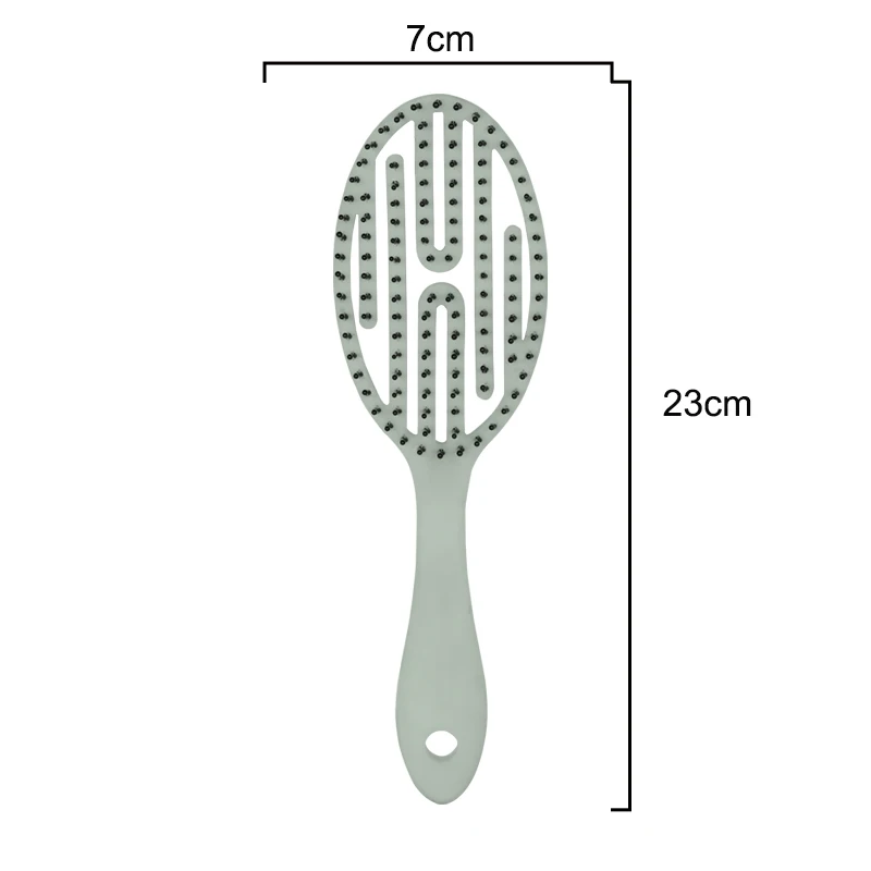 New Shape Curve Vent Detangle Hair Brush Vented Boar Bristle Mix Nylon
