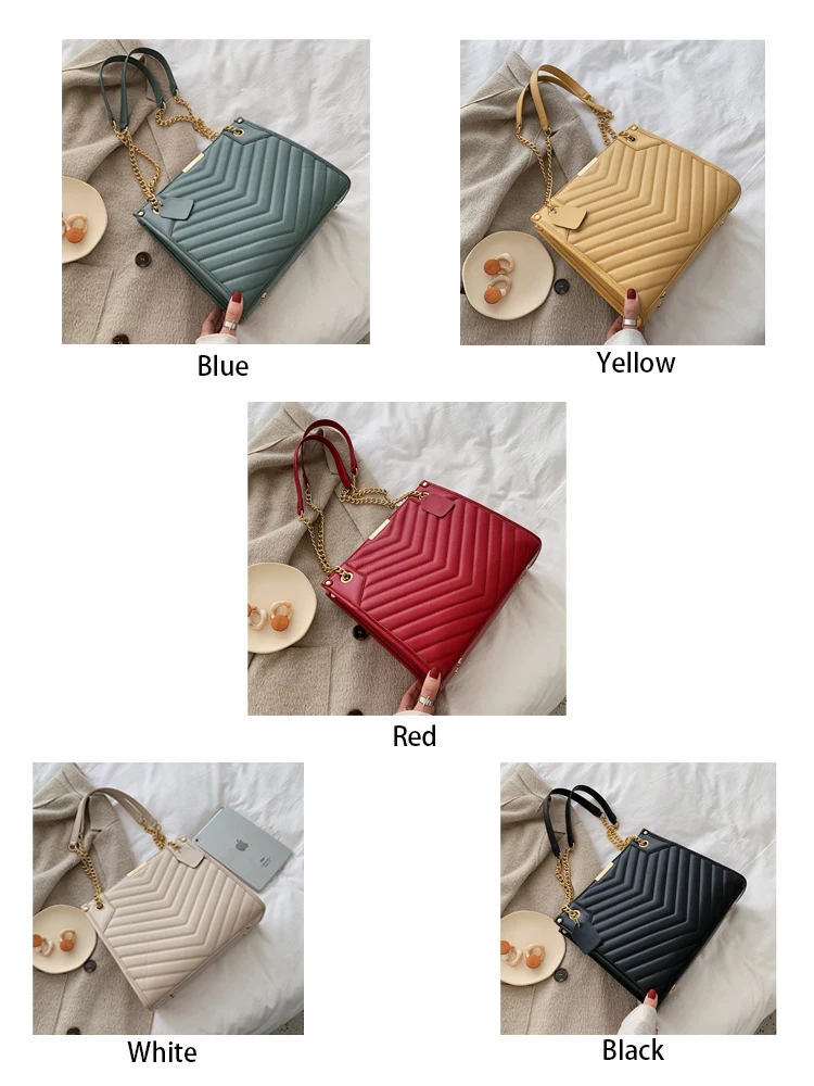 Hot Selling Fashional Solid Color Leather Tote Bag Embroidery Crossbody ...