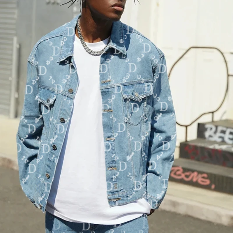 DiZNEW OEM/ODM Factory High Quality Denim Custom High Street Resort Wear  Jean Jacket Jackets Mens details