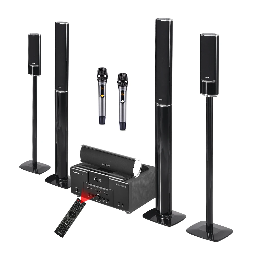 Surround Home Theater System Karaoke USB Wireless Microphone