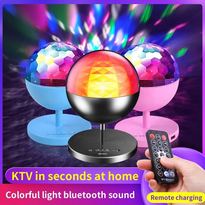 PHS-001 Rotating Party Disco Crystal Magic Ball Mini Led Crystal Disco  Light Speakers Bass High Quality Loud