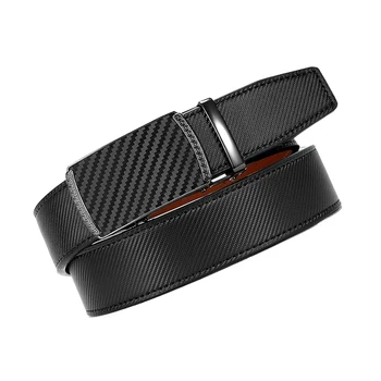 Automatic Buckle Belt Wholesale Belts Genuine Leather for Men Business Black Red White 35mm
