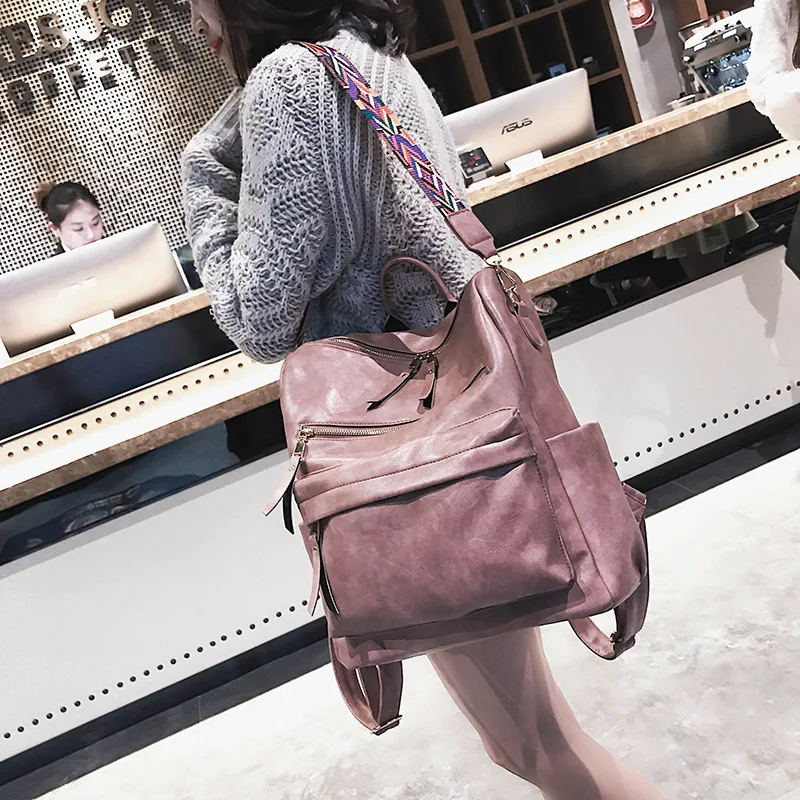 Anti-theft PU Leather Daypack for Women - Versatile & Stylish display picture 1