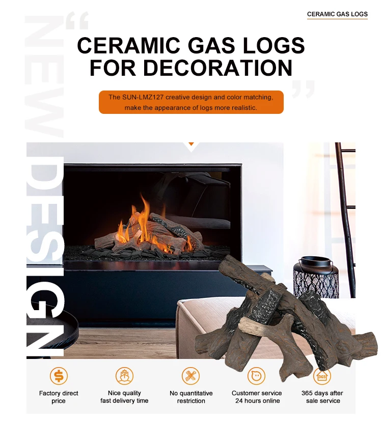 24 Inch The Best Refractory Ceramic Gas Logs For Fireplaces - Buy Vent ...