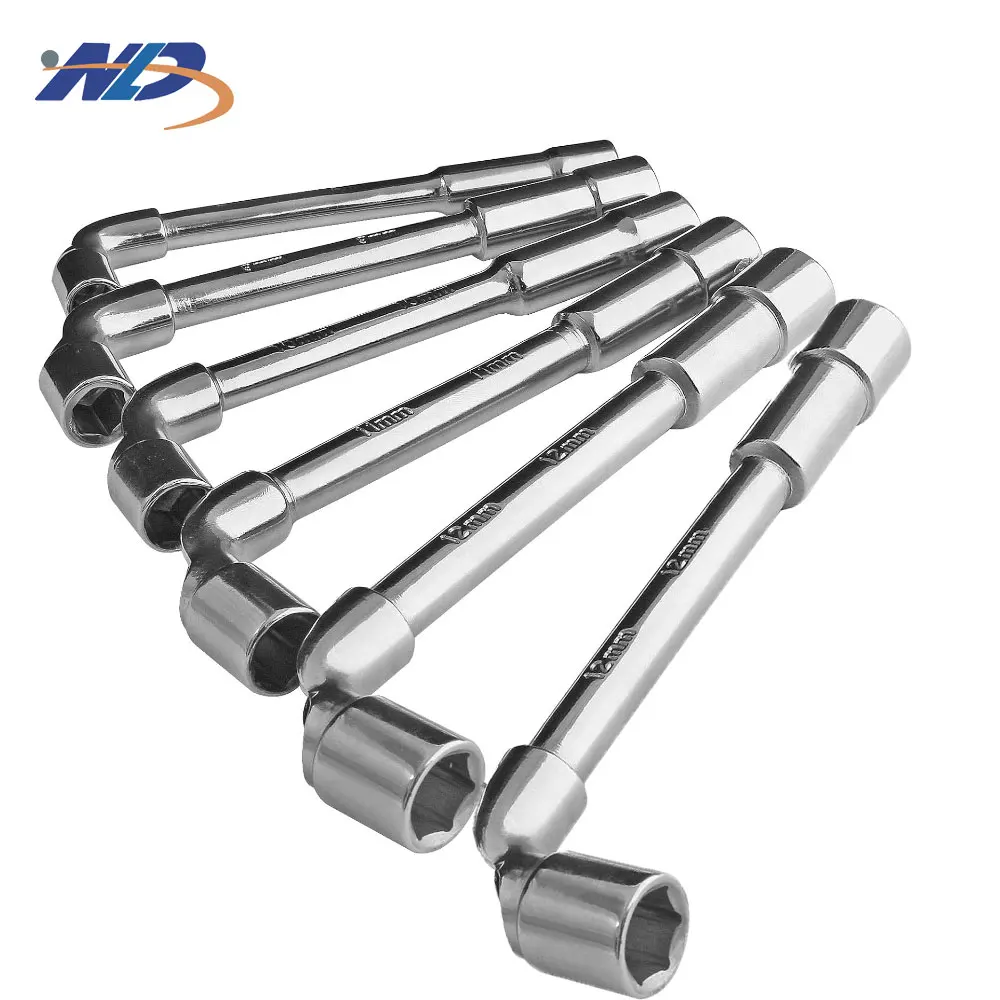 Metric L Shaped Angled Open Hex 6 Point Double Ended Socket Wrench 8mm to 22mm