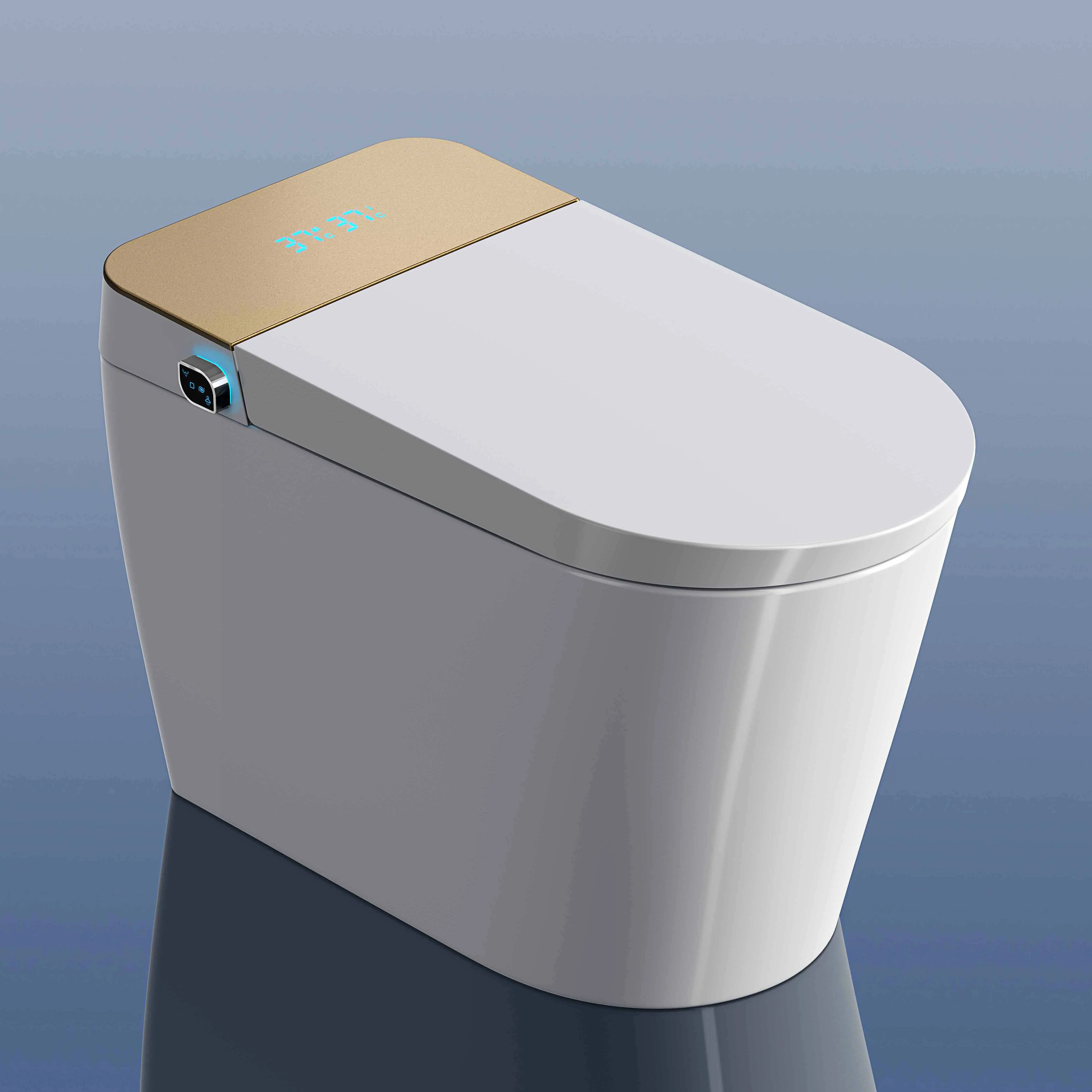 Intelligent Porcelain Wc Floor Mounted Water Japan Toilet Bowl Bathroom Automatic Ceramic Black Smart Toilet
