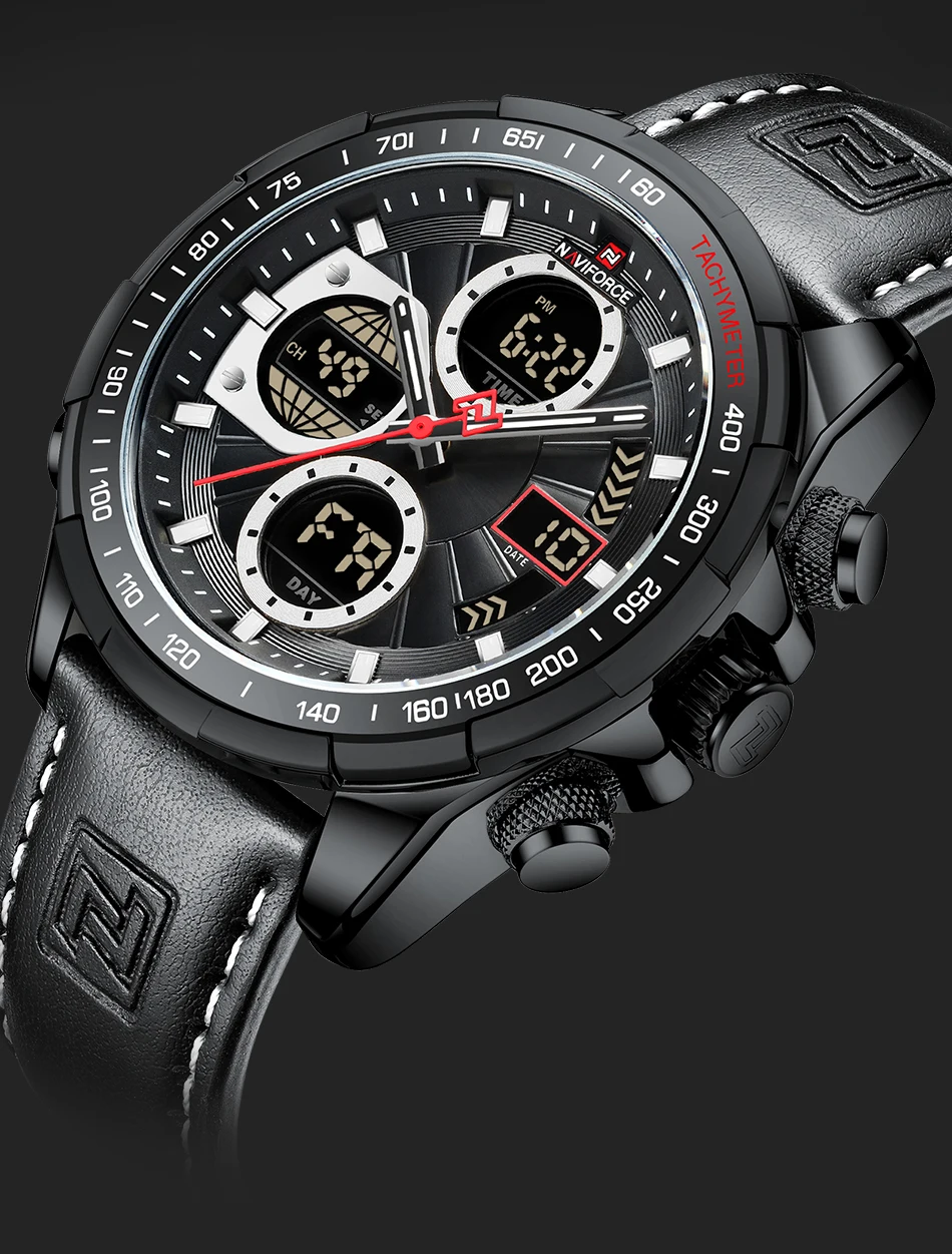 Naviforce 9197 Mens Analog/Digital Watch - Black Hf1096329e51644da9afcbcb197a7abe4t