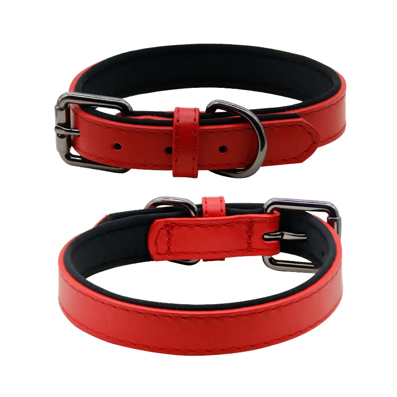 Colorful PU Leather Dog/cat Collar Rivet Decoration Sustainable Pet Necklace Leash wholesale