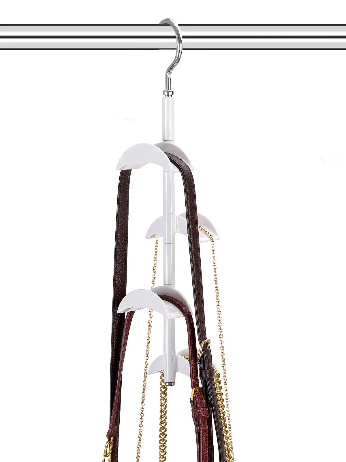 4 Hooks Hanging Closet Handbags Accessories Organizer Holder Purse Hanger
