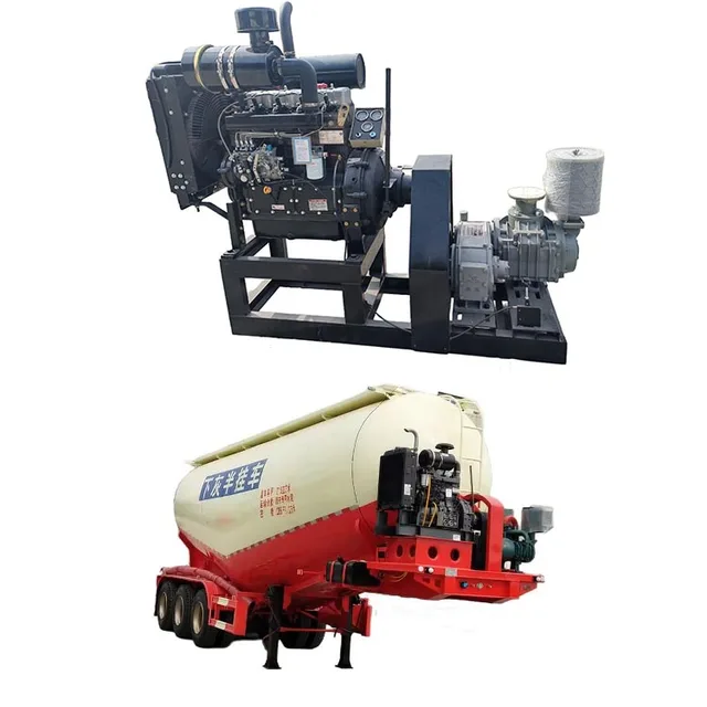 Dry Bulk Powder Unloading Compressor Discharging Compressor Blower Customizable Oil Extraction Machine and air Compressor Unit