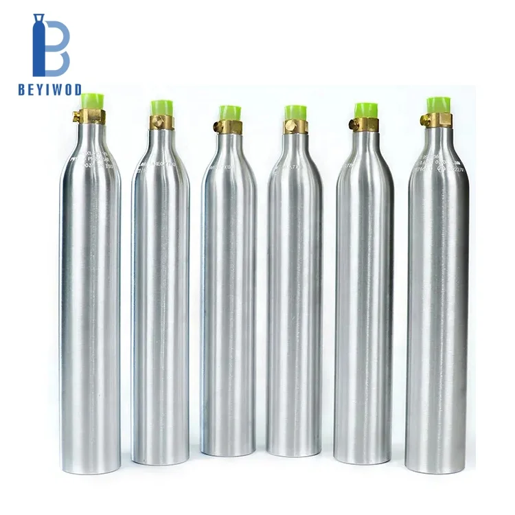Replacement High Pressure 0.6L Aluminium CO2 Canister 425g Gas Refill Cylinder for Home Carbonation System