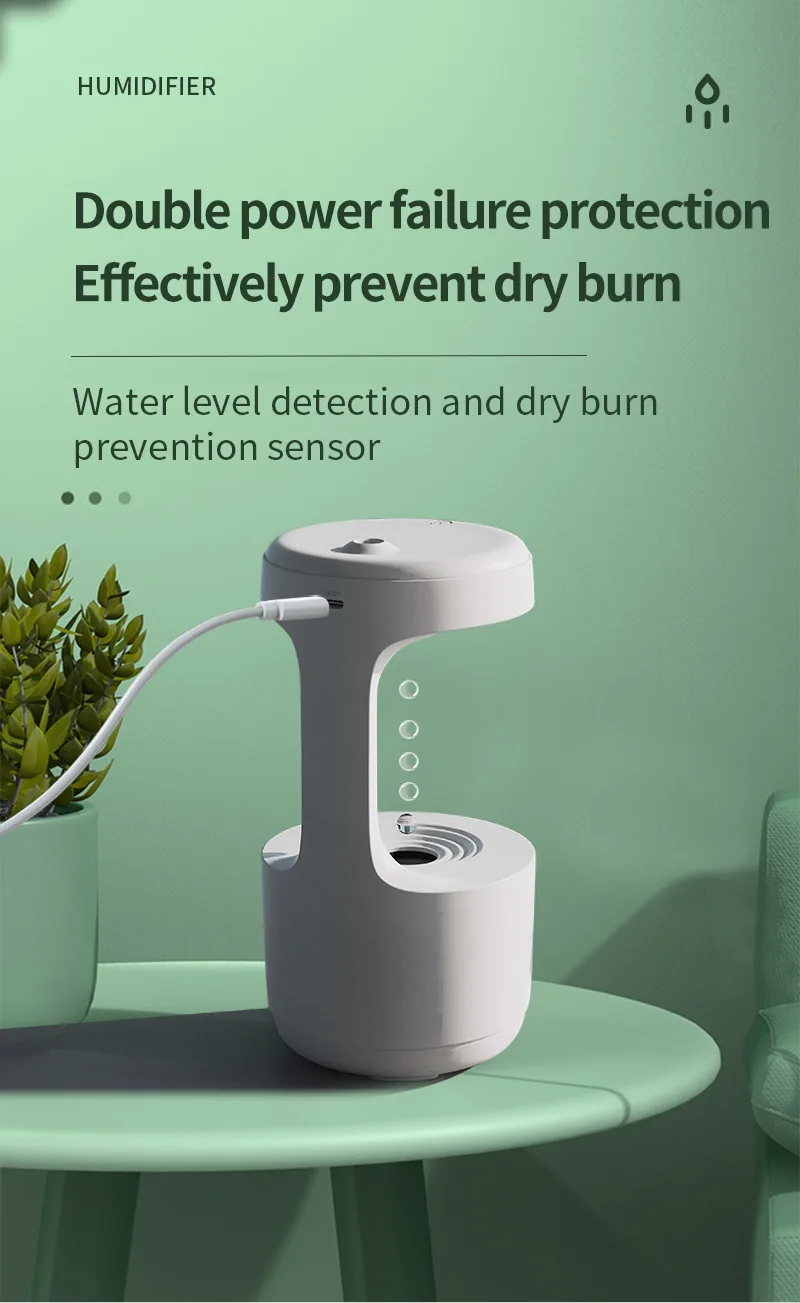 Anti-gravity technology meets aromatherapy in this stylish Aroma Diffuser and Humidifier, enhancing your home environment