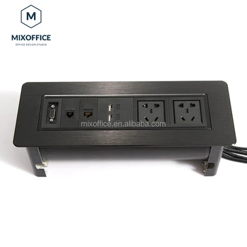 High-Tier Office Socket Room  Overturn Angle 50/60 Frequency Furniture Multimedia Connector Socket