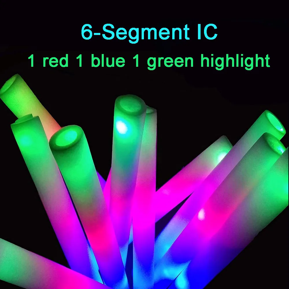 Custom Led Light Up Orange Foam Glow Sticks Led Wands Baton Party With