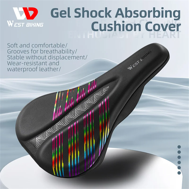 Gel Absorbing Bicycle Seat Cover Stable Breathable Waterproof