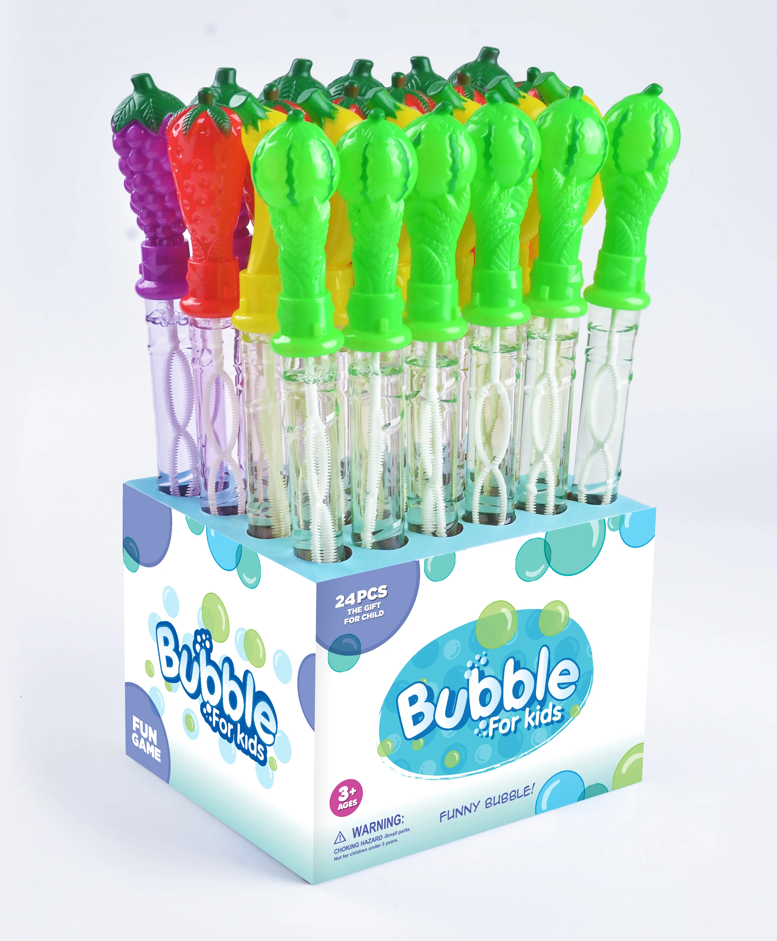 Ice Cream Shape 100 ml Liquid with Small Dia Stick Plastic Bubble Toys