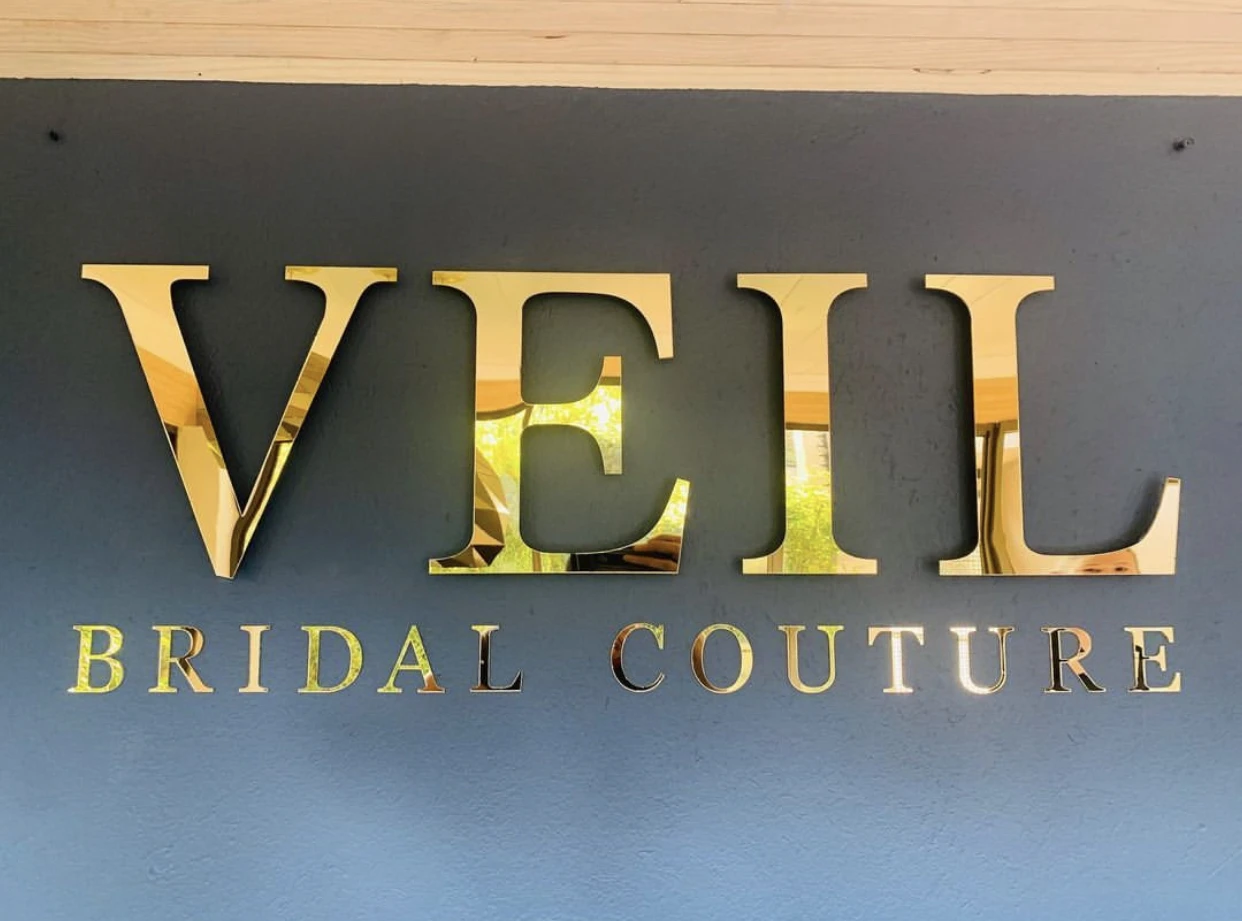 Acrylic Sign for Business Golden Mirrored Logo for -  Israel