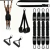 4 pesas negras multiusos (136 kg, doble asa) ajustables.