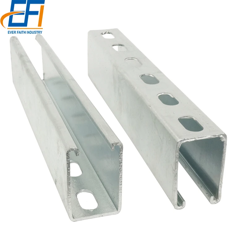 Cold Bending Unistrut Perfil Prime Steel Channel 40X40 C Purlin Prices Unistrut Channel Slotted with 14 Gauge