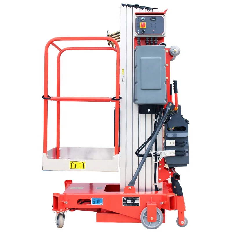 Customized Scaffolding Elevator Aerial Work Lift for Construction Ladder Lift Truck Work Platform Single and Double Mast Lift