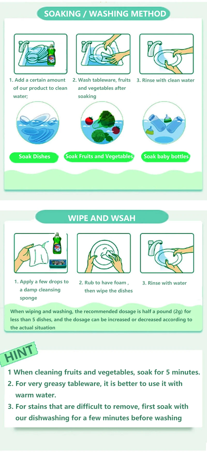 OEM High Quality 500ML 750ML Dish Wash Detergent Soap Liquid Lemon Fragrance Kitchen Cleaner for Apparel for Dishwashing factory