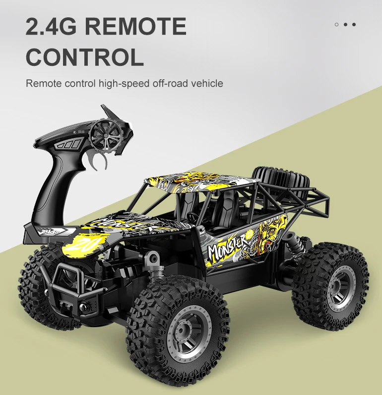 Chengji 2.4G off Road Climbing Car Diecast Truck 1:18 Alloy Rc High Speed Remote Control off Road Racing Car