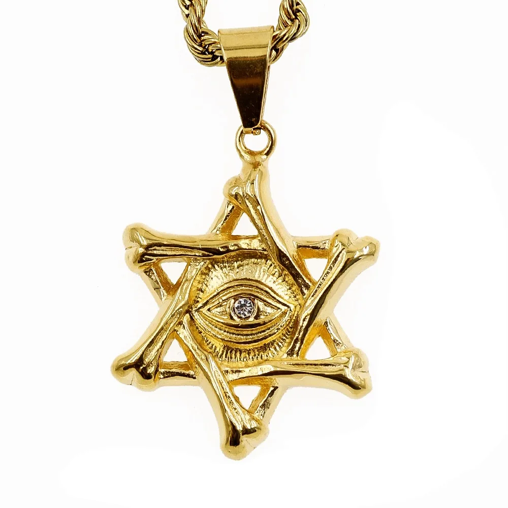 Hot Hip-hop Six Star Of David Necklace 