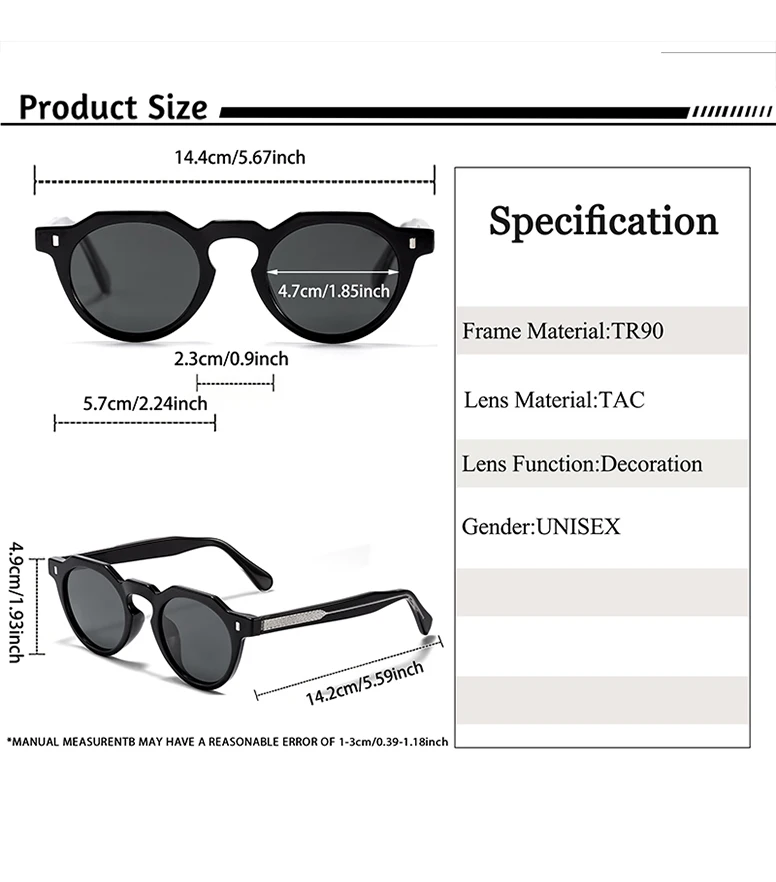 Men's Polarized High Quality Tr-90 Frame Retro Sunglasses Ladies Travel Party Glasses Ideal Gifts_voghion.com